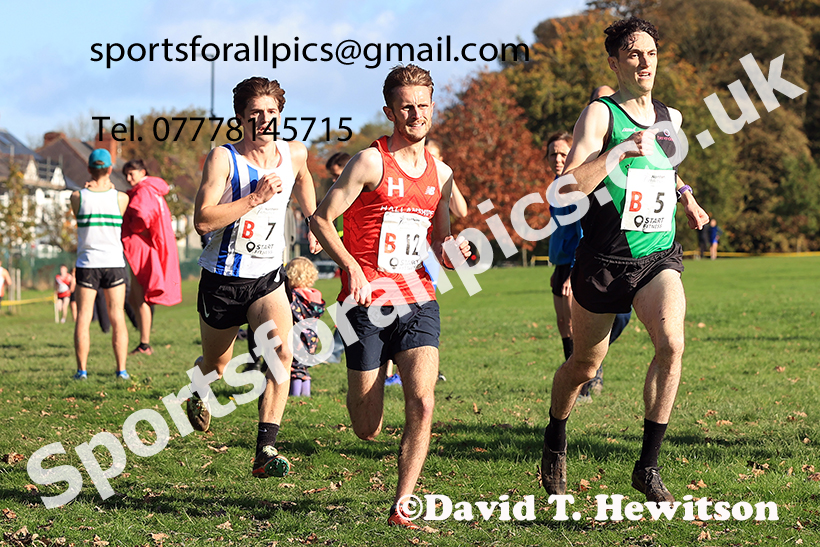 Senior men, 2024 Northern Cross Country Relays, Graves Park, Sheffield.   Photo: David T. Hewitson/Sports for All Pics